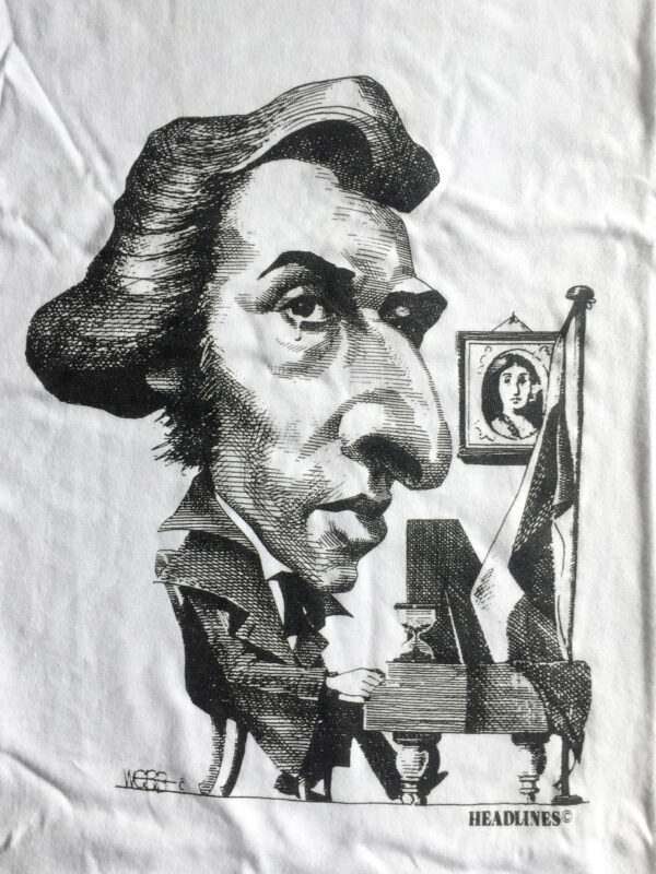 Chopin caricature, by Murray Webb