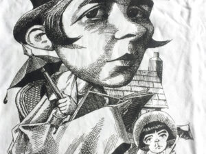 Katherine Mansfield caricature by Murray Webb
